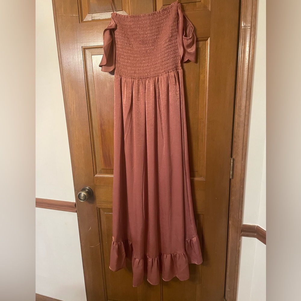 Altar'd State Rust Ruffle Maxi Dress - Picture 2 of 3